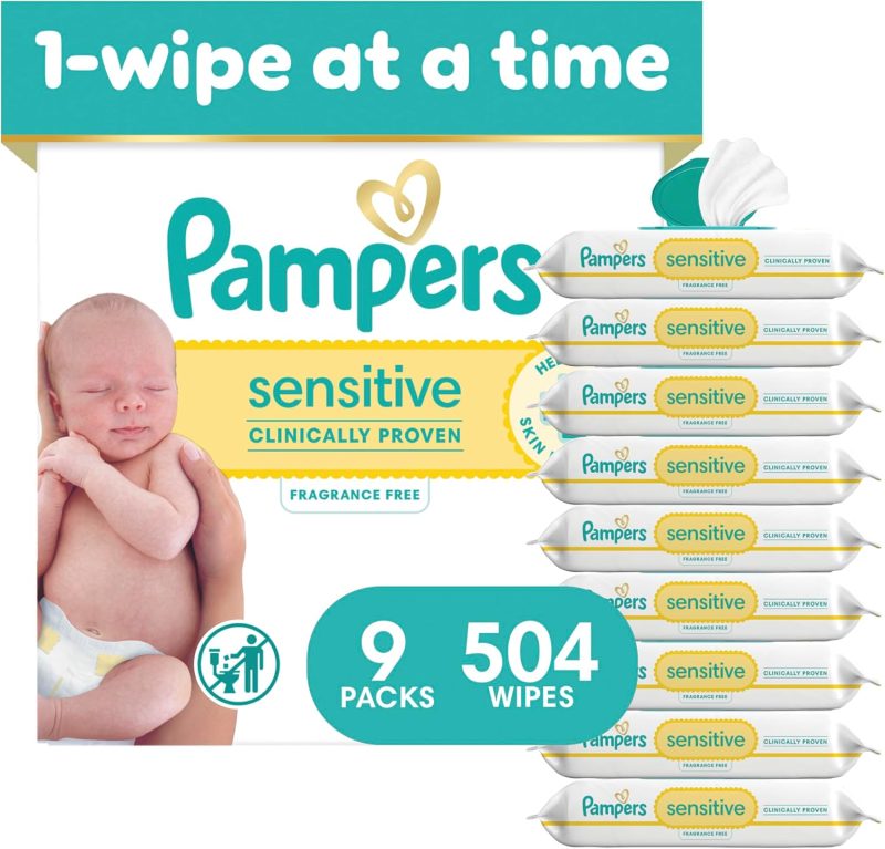 Pampers Sensitive Baby Wipes, Clinically Proven